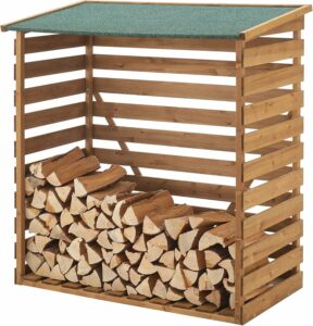 Abri bûches en bois de sapin EN.CASA