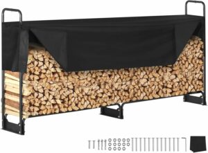 Range bûches extérieur Vevor avec housse de protection