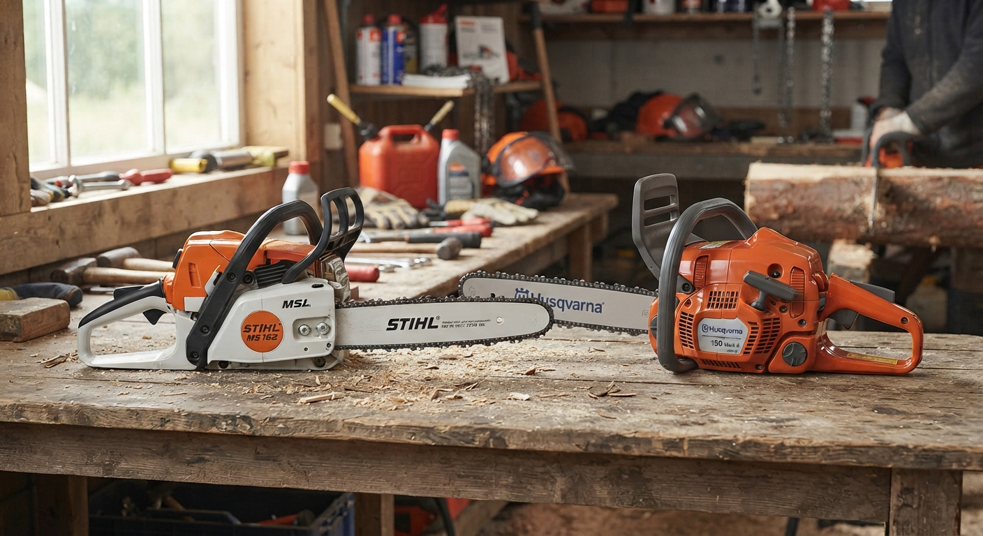 Comparatif Stihl MS 162 vs Husqvarna 120 Mark II